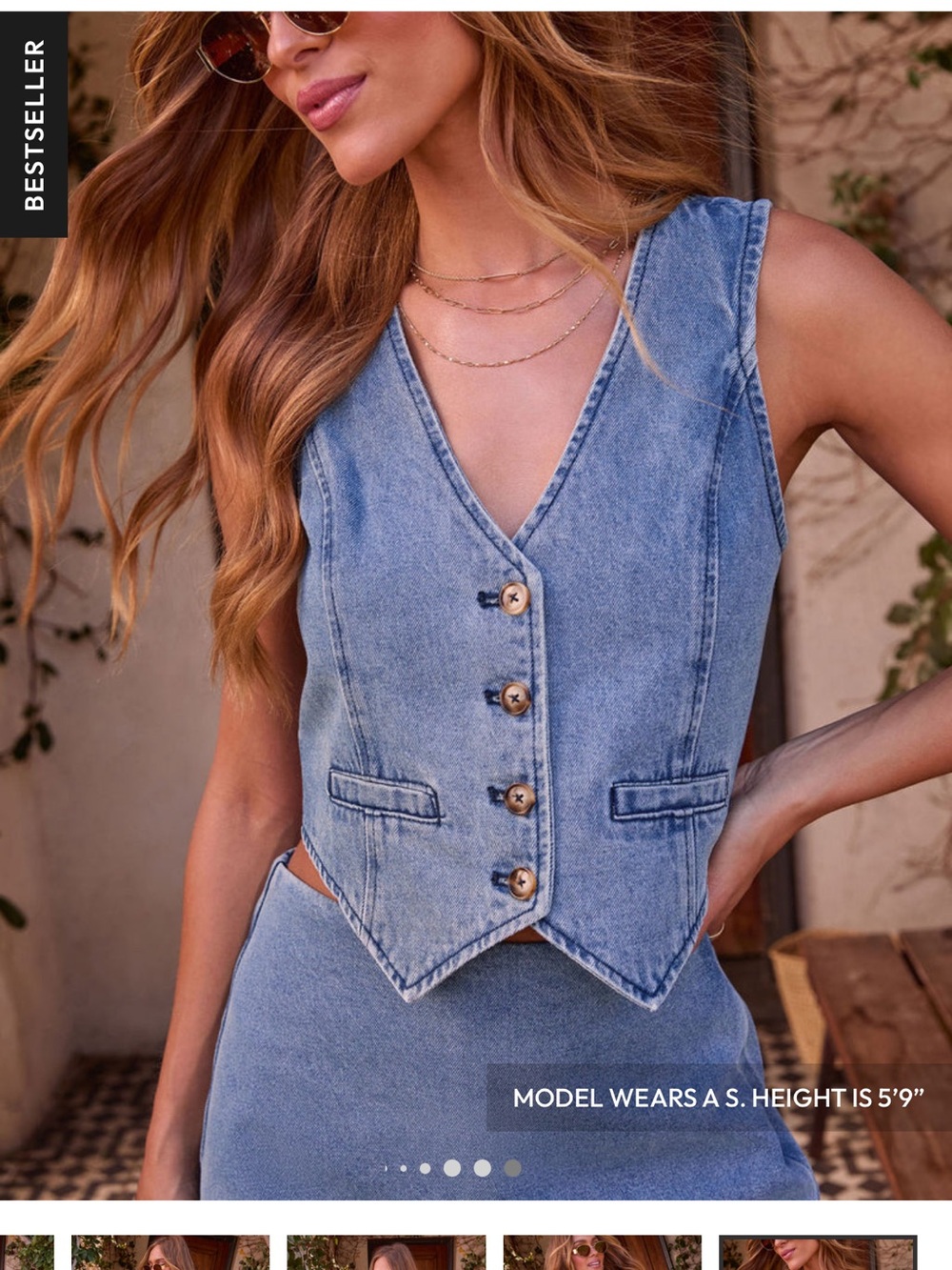 VICI Sweet Haze Denim Vest